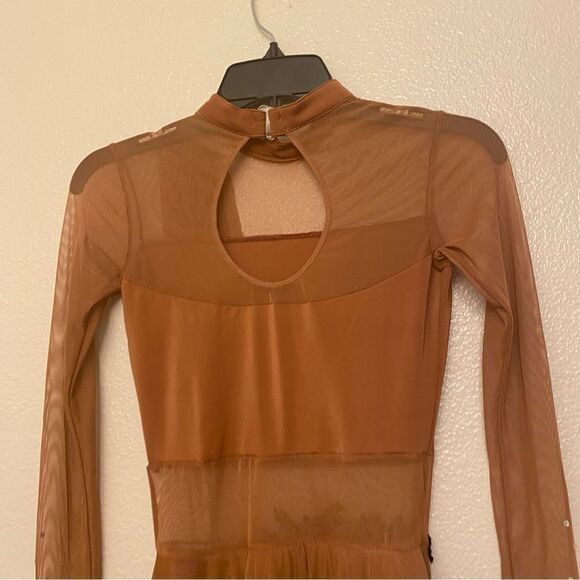 Revolution chai lyrical dance rhinestoned dress LIMITLESS RC22811 Orange LC - Picture 5 of 13